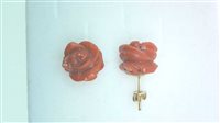 Orecchini Sommer Donna Corallo in Oro giallo Corallo ROSA CORALLO ROSSO PF - ROSA CORALLO ROSSO PF